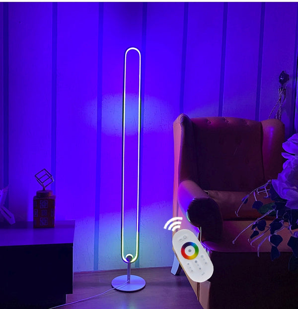 LED RGB Stehlampe LEANO weiss