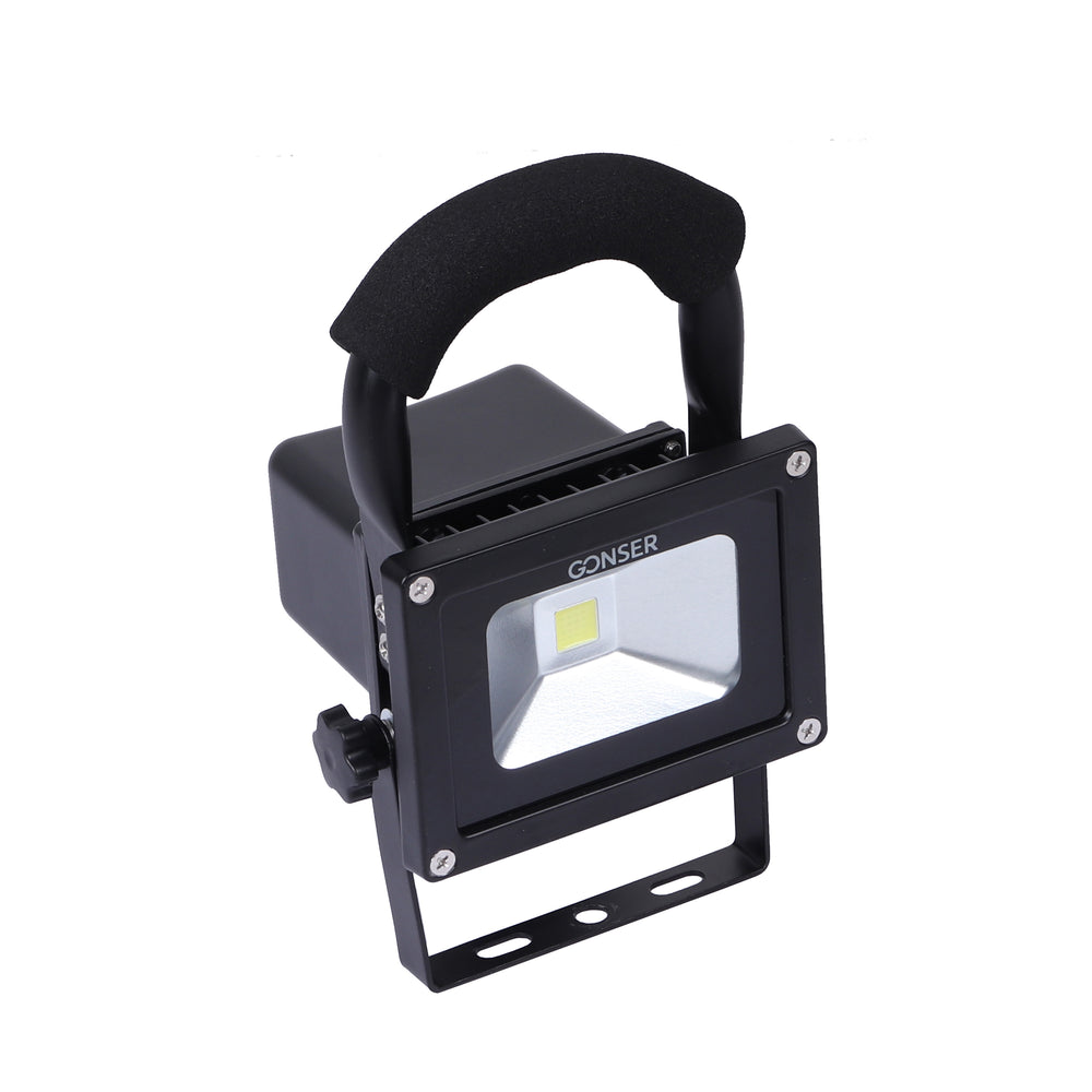 LED floodlight spotlight with battery