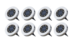 LED Solar Bodenleuchte 12 cm 8er Set
