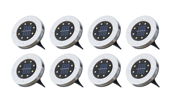 LED Solar Bodenleuchte 12 cm 8er Set