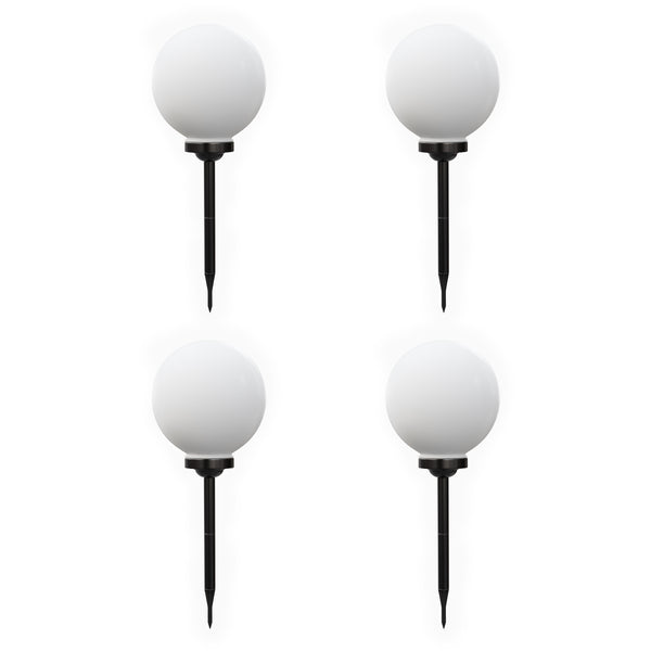 Solarlampe rund 25 cm 4er-Set