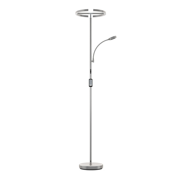 LED Stehlampe DIRETO dimmbar silber