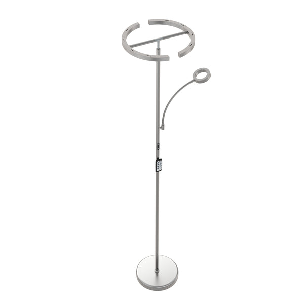 LED Stehlampe DIRETO dimmbar silber
