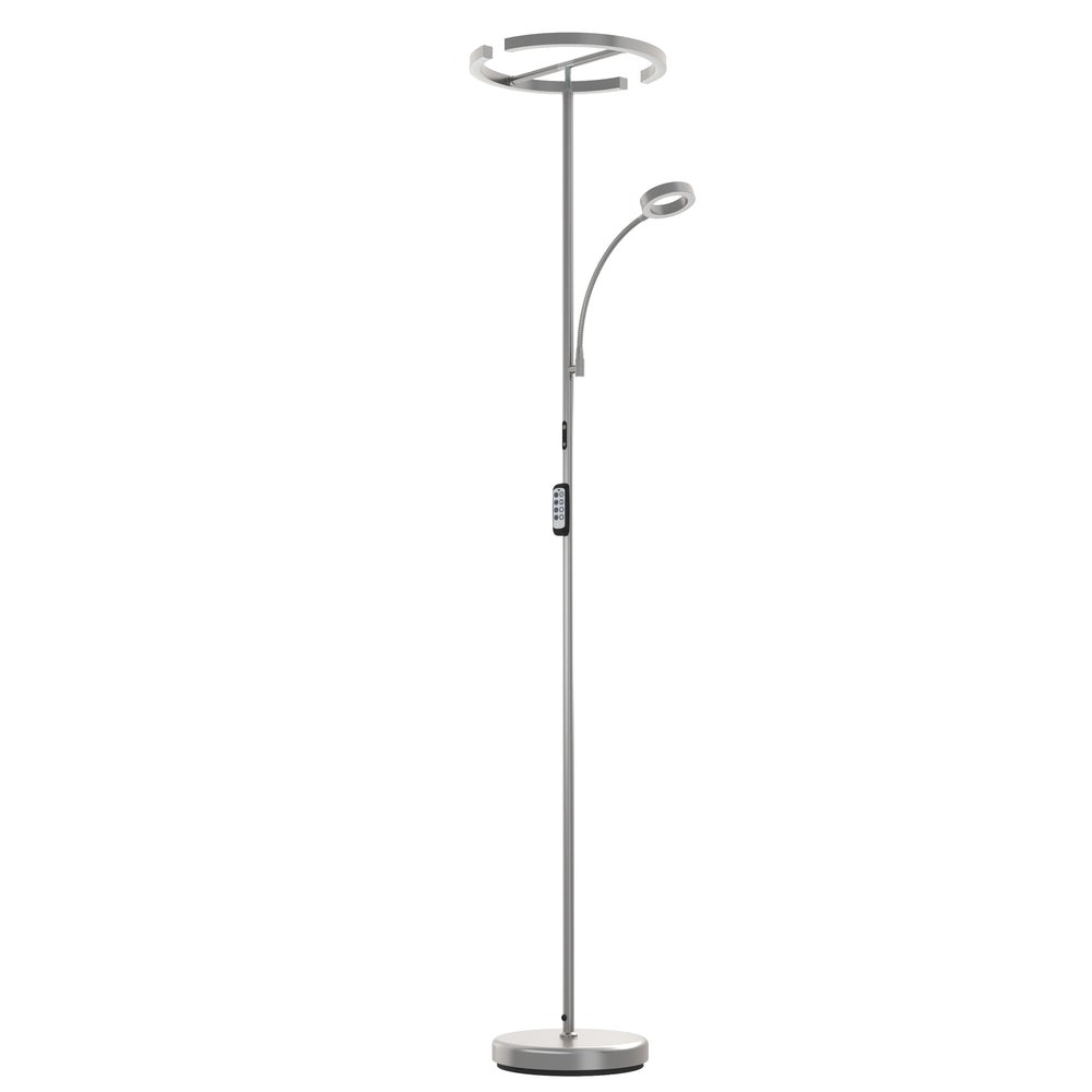 LED Stehlampe DIRETO dimmbar silber