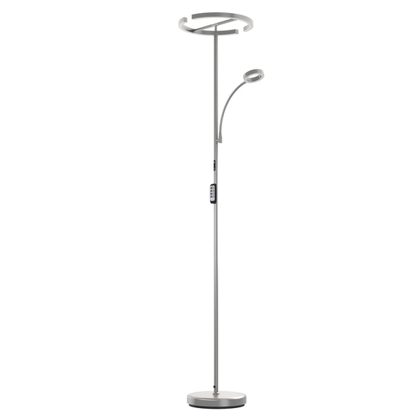 LED Stehlampe DIRETO dimmbar silber