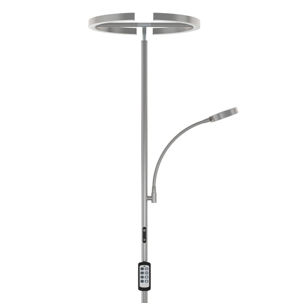 LED Stehlampe DIRETO dimmbar silber
