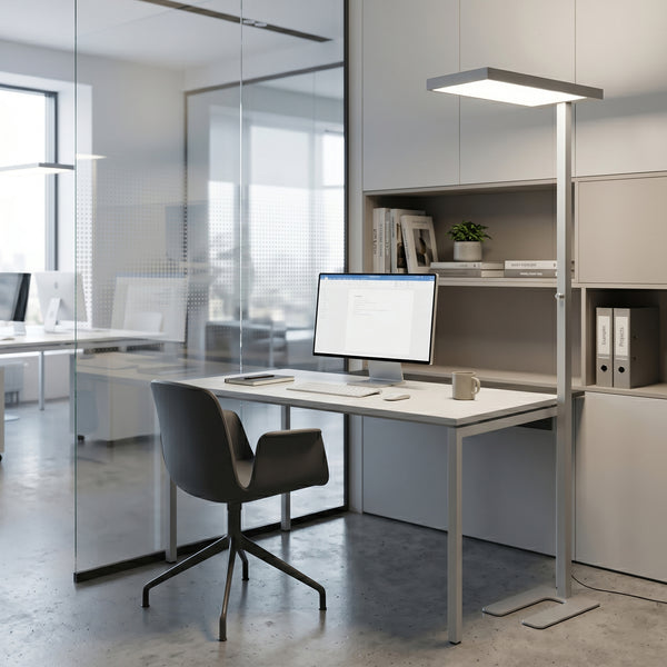 LED Stehlampe LILI dimmbar silber
