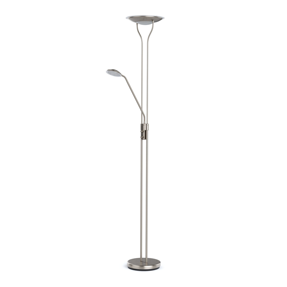 RESIL LED floor lamp, dimmable, silver