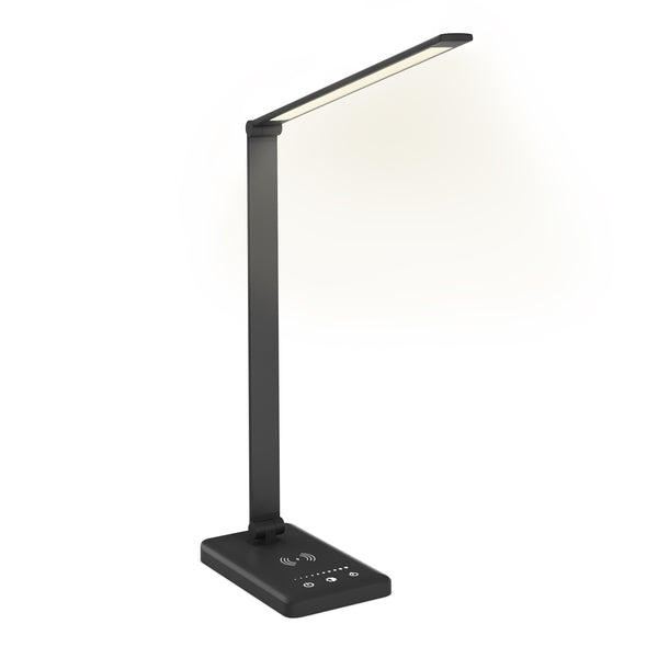 LED Tischlampe LUX mit Wireless Charger schwarz