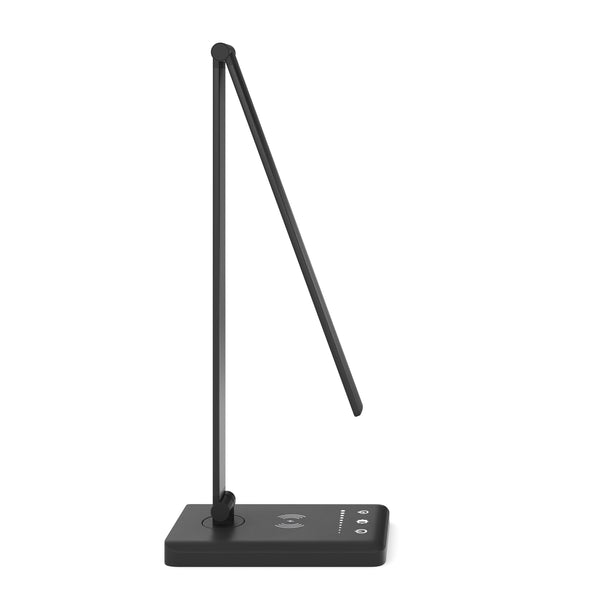 LED Tischlampe LUX mit Wireless Charger schwarz