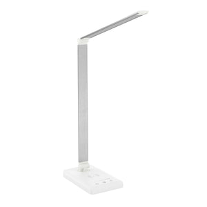 LED Tischlampe LUX mit Wireless Charger weiss