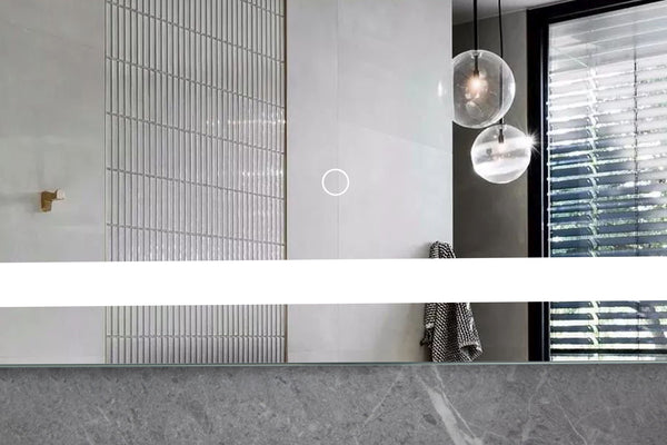 Specchio da parete a LED 80 x 60 cm
