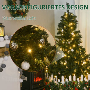 LED Weihnachtsbaum mit Deko 120 LEDs 511 Spitzen Ø95x150Hcm