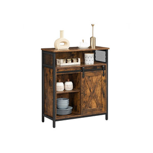 VASAGLE Kommode Sideboard mit Schiebetür Vintage