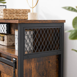 VASAGLE Kommode Sideboard mit Schiebetür Vintage