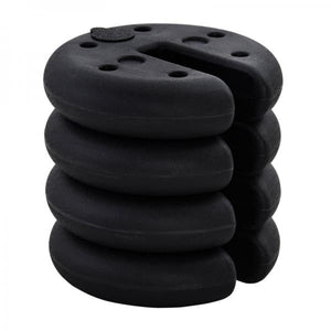 4 tlg. Pavillon Standfuss Gewicht Partyzelt Pavillongewicht befüllbar bis 5 kg HDPE-Kunststoff Schwarz Ø25 x 6 cm