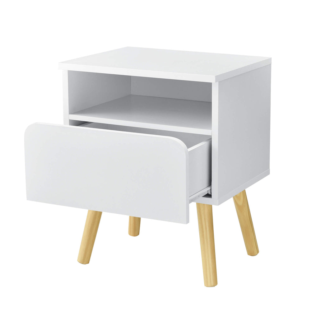 Comodino Dargaville 50x40x34 cm bianco