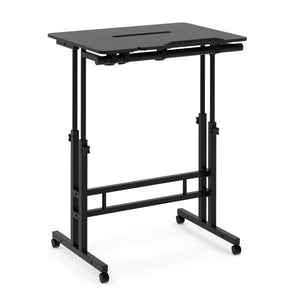Laptoptisch BRAM auf Rollen 80 x 60 x 67 - 115 cm schwarz
