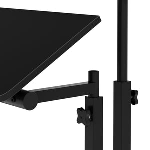Laptoptisch BRAM auf Rollen 80 x 60 x 67 - 115 cm schwarz