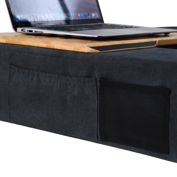 Laptoptisch Bambus mit Kissen natur/anthrazit