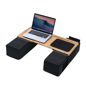 Laptoptisch Bambus mit Kissen natur/anthrazit