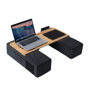 Laptoptisch Bambus mit Kissen natur/anthrazit