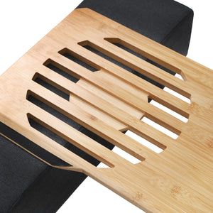 Laptoptisch Bambus mit Kissen natur/anthrazit