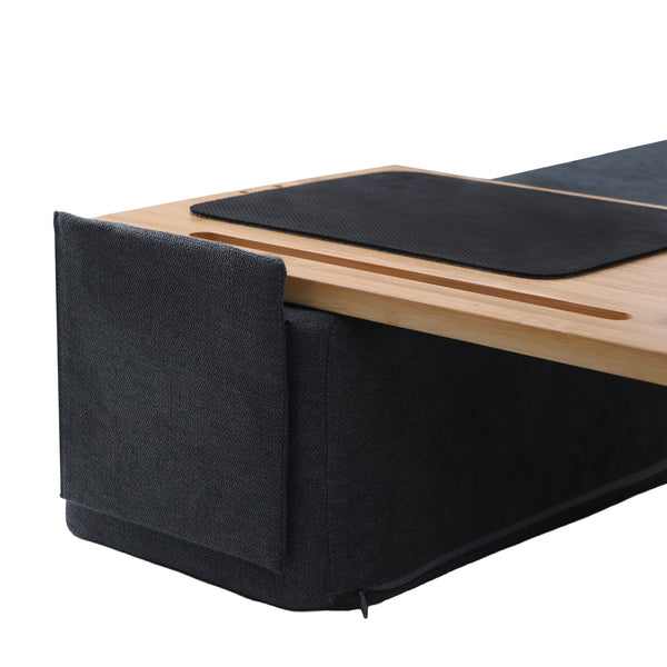 Laptoptisch Bambus mit Kissen natur/anthrazit