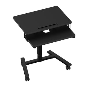 Laptoptisch FABER höhenverstellbar auf Rollen 65 x 45 x 72-112 cm schwarz