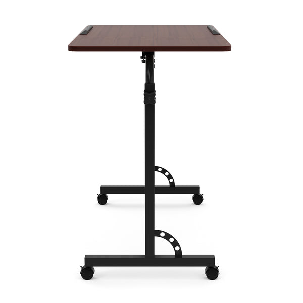 Laptoptisch MENTIS auf Rollen 80 x 50 x 75 - 110 cm braun/schwarz