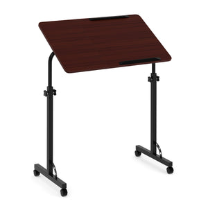 Laptoptisch MENTIS auf Rollen 80 x 50 x 75 - 110 cm braun/schwarz