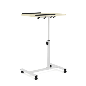 Laptoptisch auf Rollen PALO weiss/hellbraun