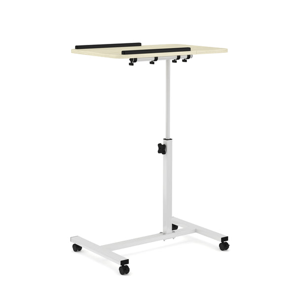 Laptoptisch auf Rollen PALO weiss/hellbraun
