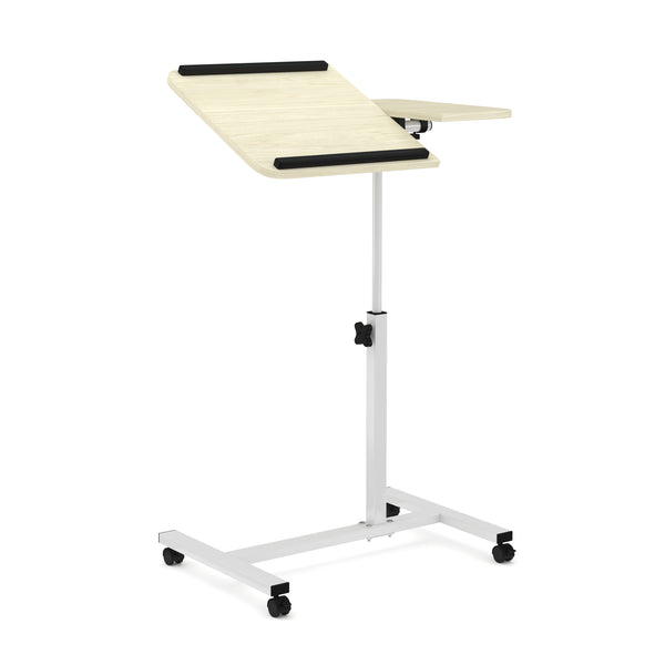 Laptoptisch auf Rollen PALO weiss/hellbraun