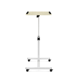 Laptoptisch auf Rollen PALO weiss/hellbraun