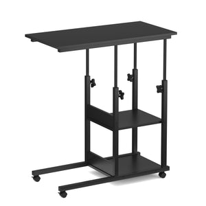 Laptoptisch auf Rollen ROWAN 80 x 40 cm schwarz