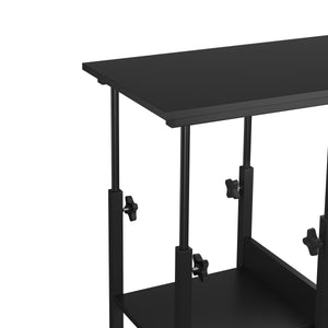 Laptoptisch auf Rollen ROWAN 80 x 40 cm schwarz