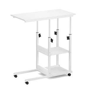 Laptoptisch auf Rollen ROWAN 80 x 40 cm weiss