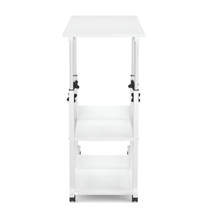 Laptoptisch auf Rollen ROWAN 80 x 40 cm weiss