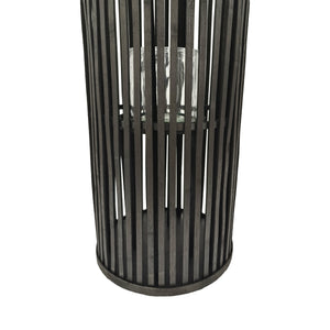 Laterne Bambus 27 x 80 cm schwarz