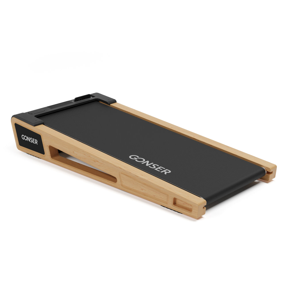 VITAL Walking Pad treadmill with incline function, natural finish