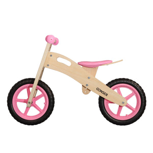 Bicicletta senza pedali in legno 12"" rosa/natura