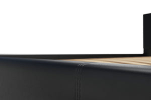 Lederbett DOZE 160 x 200 cm schwarz