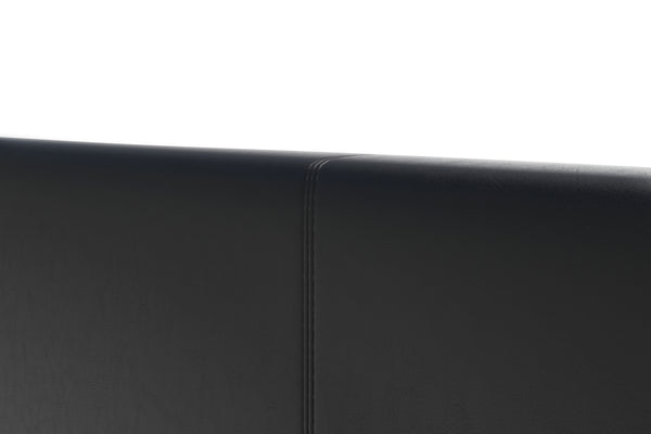 Lederbett DOZE 160 x 200 cm schwarz