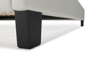 Lederbett DOZE 160 x 200 cm weiss