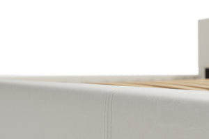 Lederbett DOZE 160 x 200 cm weiss