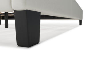 Lederbett DOZE 180 x 200 cm weiss