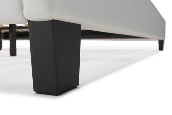 Lederbett DOZE 180 x 200 cm weiss