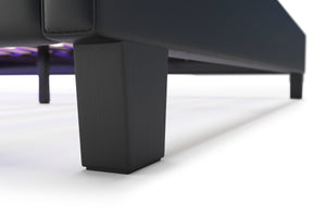 Lederbett LED DREAM 140 x 200 cm schwarz