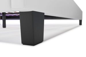 Lederbett LED LIGHTS 180 x 200 cm weiss